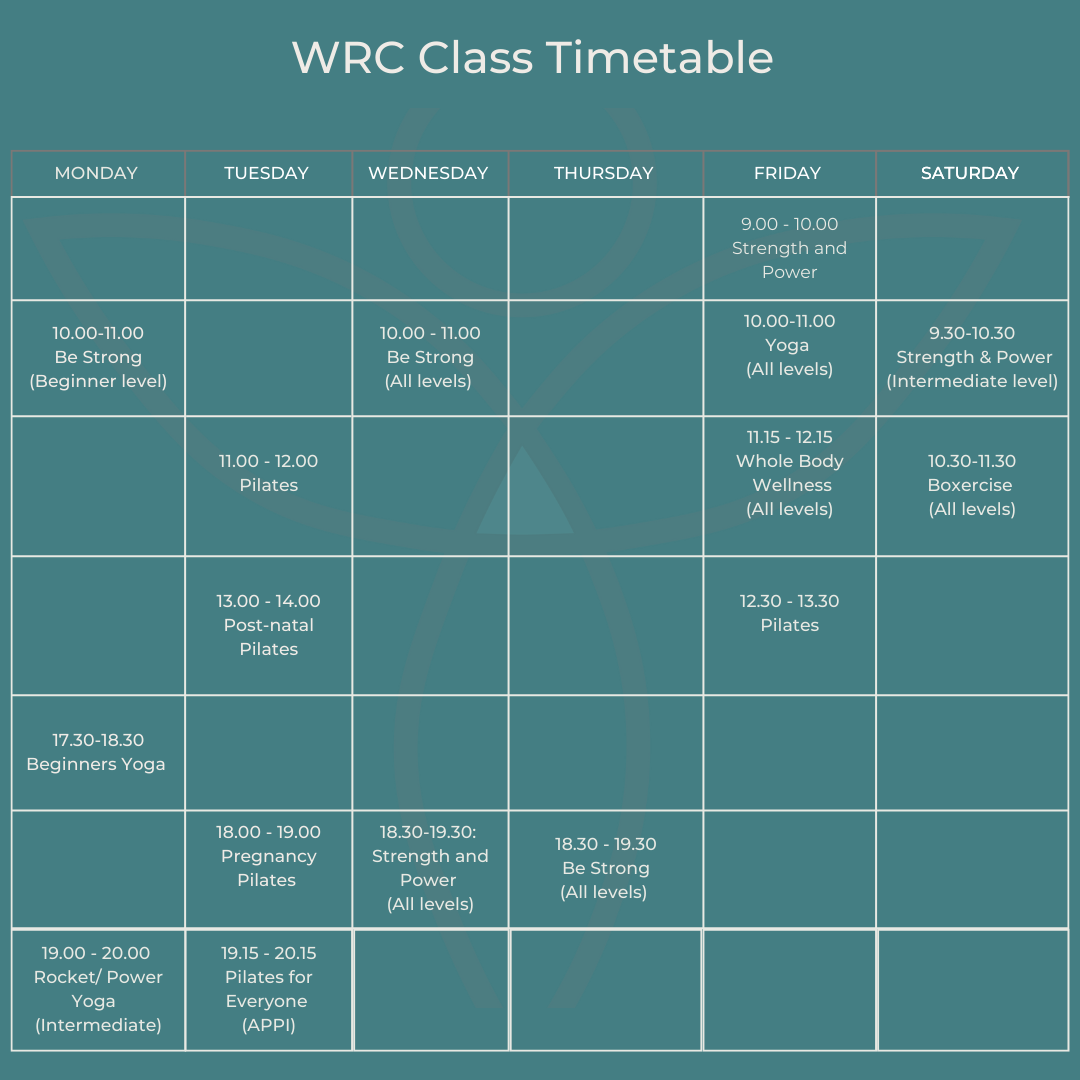 Class Timetable All Abilities | Didsbury | Wellbeing & Rehab Co.