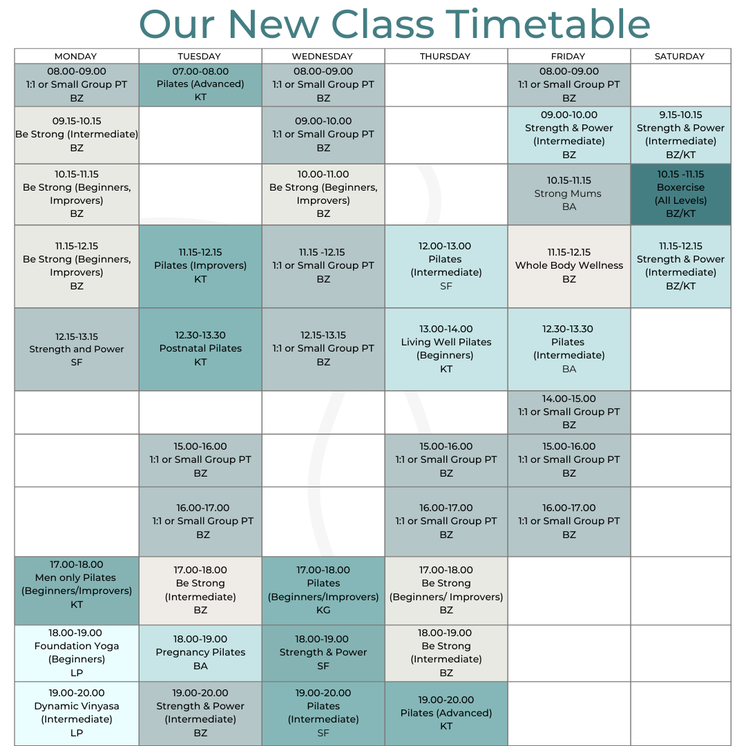 Class Timetable All Abilities - Didsbury | Wellbeing & Rehab Co.